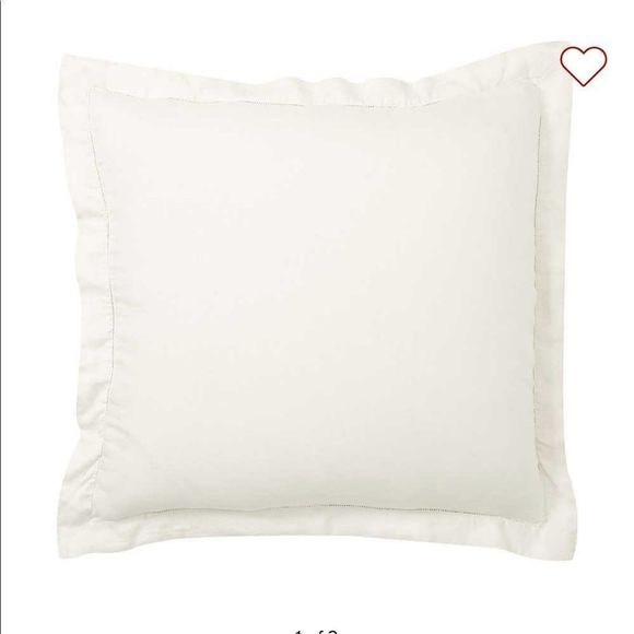 Belgian Flax Linen Euro Sham, Ecru Classic Ivory - Picture 1 of 3